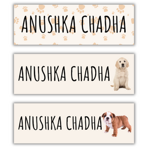 Paw Love Name Stickers