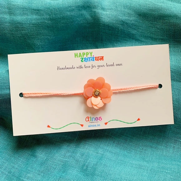 Peach Flower Rakhi