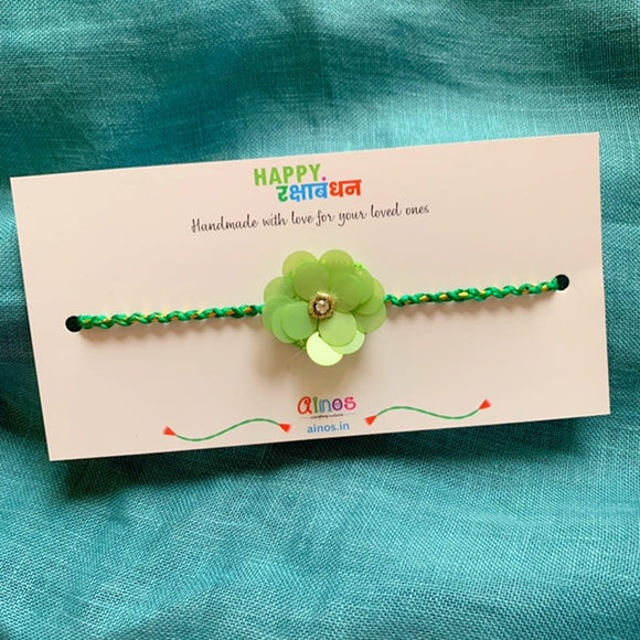 Green Flower Rakhi