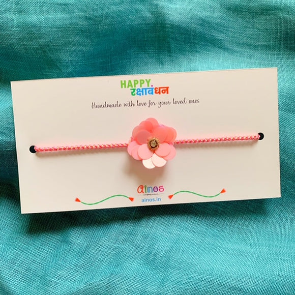 Light Pink Flower Rakhi