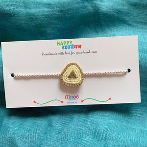 White Triangle Rakhi