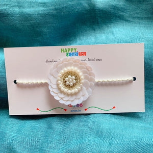 White Beads Big Round Rakhi