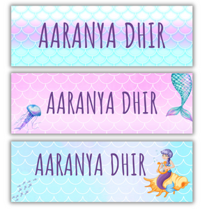 Mermaid Name Stickers