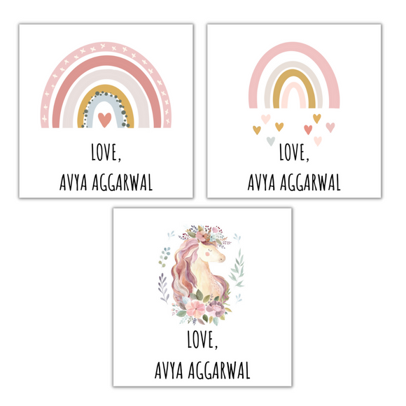 Unicorn & Rainbow Note Cards