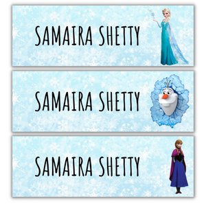 Frozen Name Stickers