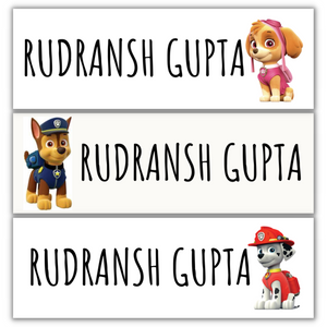 Paw Patrol Name Stickers