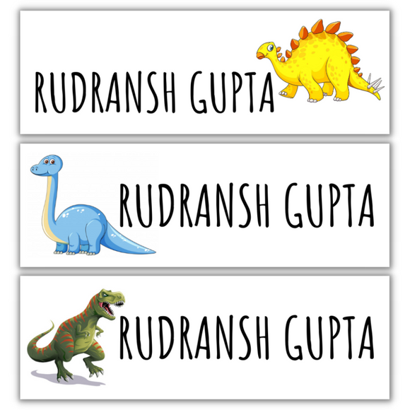 Dinosaurs Name Stickers