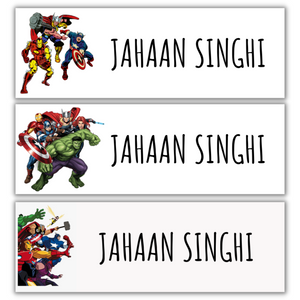 Avengers Name Stickers