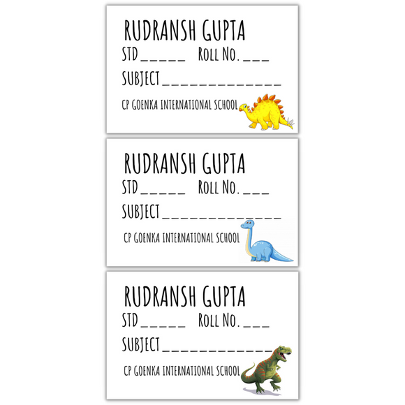 Dinosaurs Book Labels