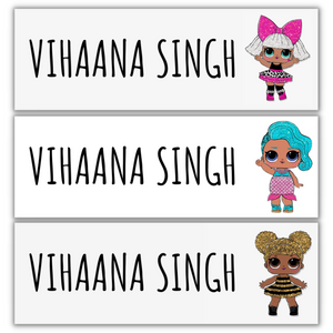 LOL Surprise Dolls Name Stickers