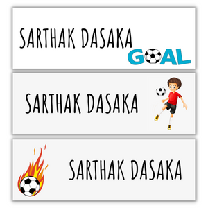 Football Name Stickers