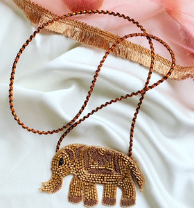 Gold Haathi Necklace