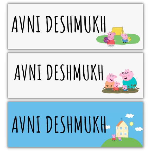 Peppa Pig Name Stickers