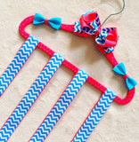 Blue Chevron Elegance Bow Organizer