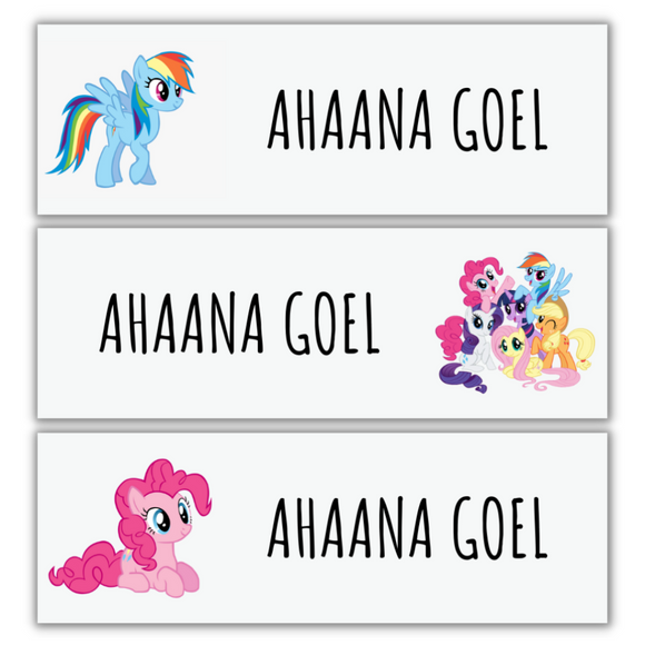 My Little Pony Name Stickers