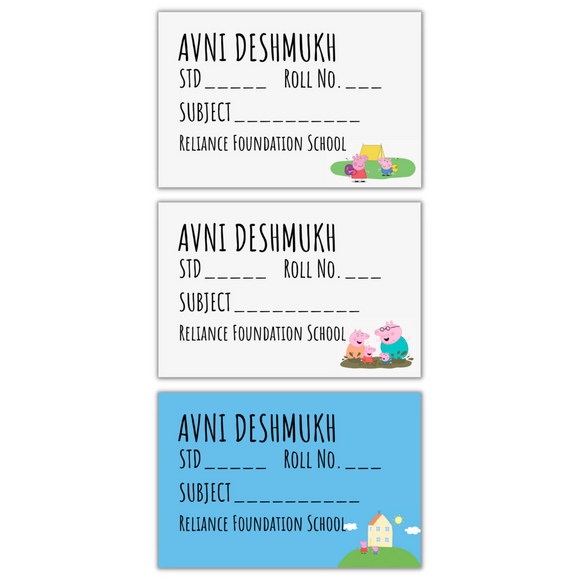 Peppa Book Labels