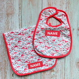 Flamingoes Bib & Burp Set