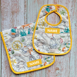 Sea Animals Bib & Burp Set