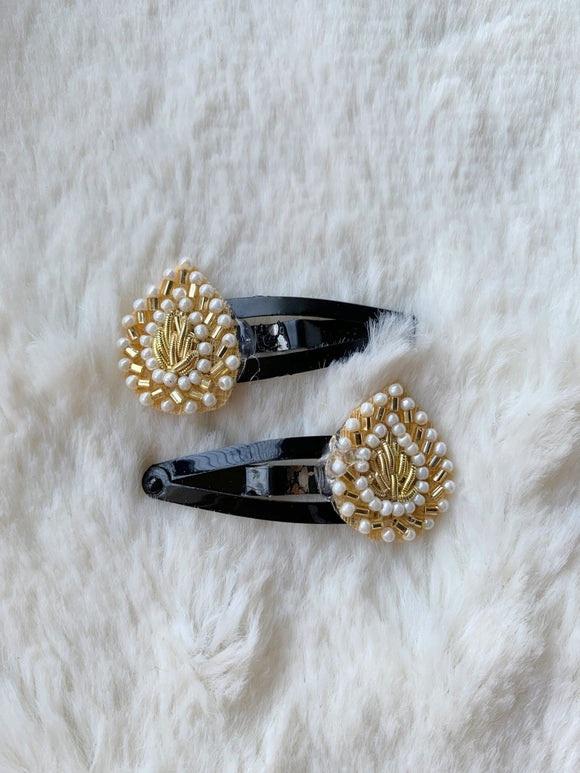 Ethnic Gold Droplet Small Snap Clips