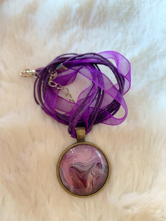 Shades of Purple Pendant Necklace