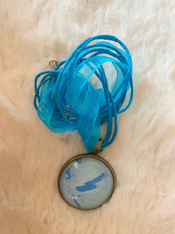 Blue Sea Pendant Necklace