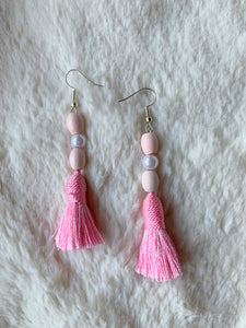 Pink and Silver Tassels