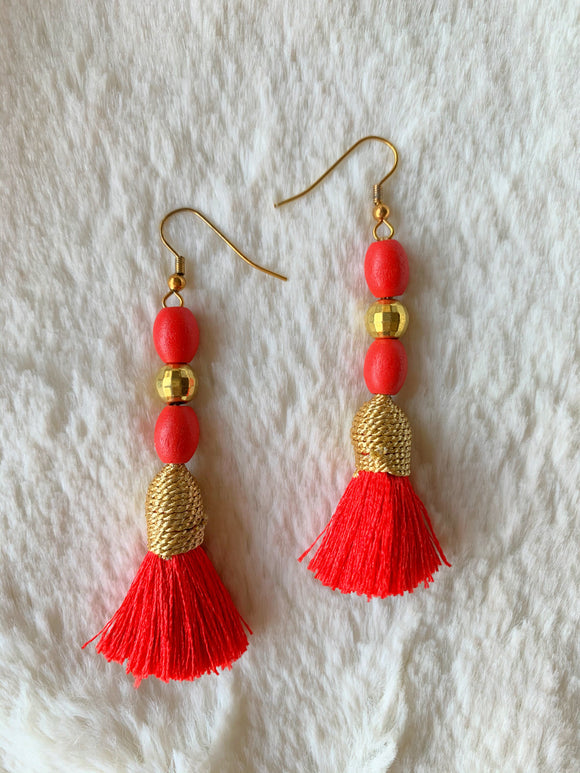 Red and Gold Tassels