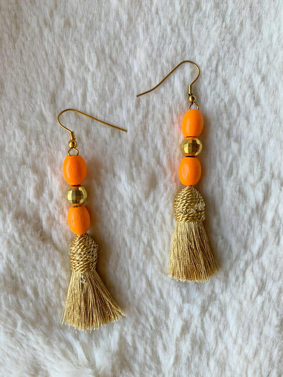 Orange and Gold Tassels