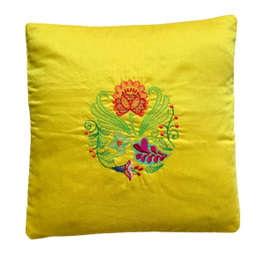 Yellow Flora Cushion Cover