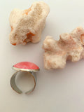 Creamy Pink Fluid Art Ring