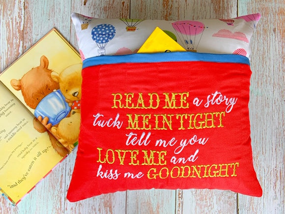 Read Me a Story Book Pocket Cushion Cover