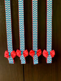 Blue Chevron Elegance Bow Organizer