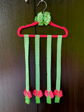 Green Chevron Pinwheel Bow Organizer