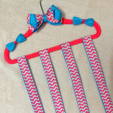 Pink Chevron Elegance Bow Organizer