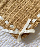 Brown Crochet Receiving Blanket