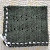 Grey Crochet Receiving Blanket