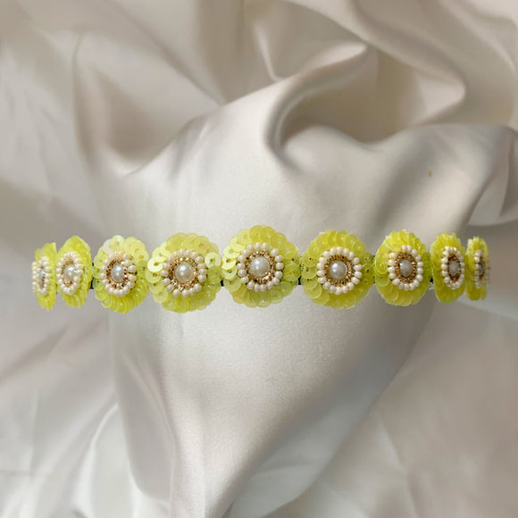 Pastel Yellow Motif Hairband