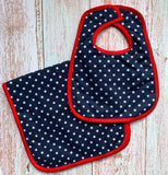 Stars Bib & Burp Set