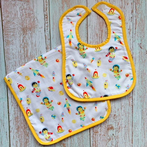 Astronauts Bib & Burp Set