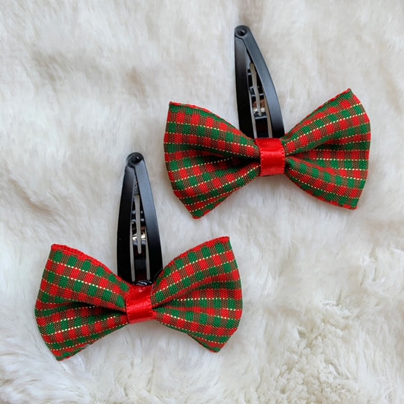 Christmas Red and Green Snap Clips