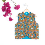 Neela Phool Kurta Bandi Set