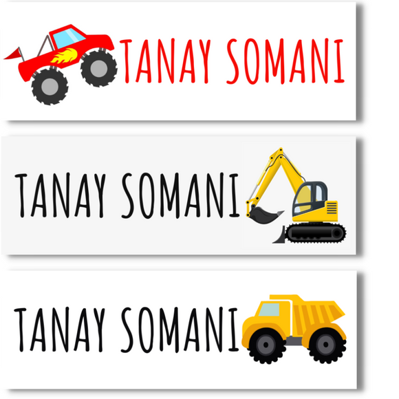 Vehicles Name Stickers