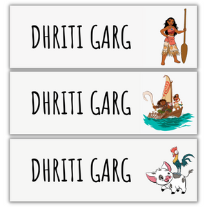 Moana Name Stickers