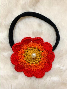 Red Crochet Flower Headband